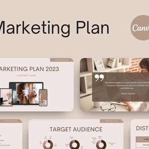 Marketing Plan Template for small and medium sized businesses and entrepreneurs | Canva Template | Business, marketing planning & strategy