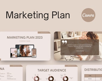 Marketingplan Vorlage: Small Business Strategie (Canva Template)