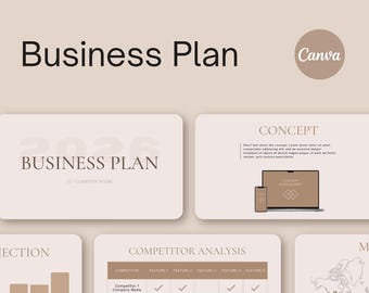 Business Plan Canva Template | Small Business Planning (Digital Download)