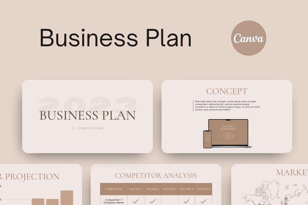 Business Plan Canva Template | Small Business Planning (digital ...