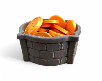 Flamecraft Upgraded Gold Tokens & 3D Coin Well - Brettspielverstärkung