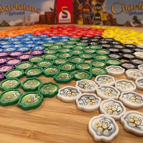 Portafichas de ingredientes de Quacks of Quedlinburg / Extraíbles y de ajuste perfecto / 237-469 piezas / Compatible con Herb Witches & Alchemists / Nueva versión