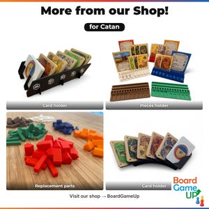 Organizador de cartas de Catan / Colonos de Catan – Ladrillo, Madera, Lana, Grano y Mineral – Compatible con cartas con fundas – Plegable – 11 colores imagen 12