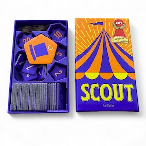 Insert de jeu de société Scout | Organiseur personnalisé pour un meilleur stockage et une meilleure configuration du jeu