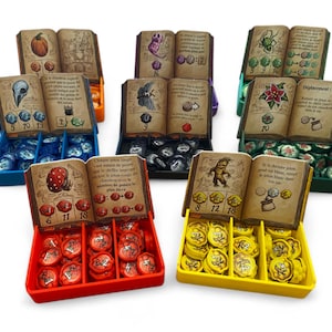 The Quacks of Quedlinburg storage boxes organizer / insert - 8 tokens containers - Works with 2 extensions