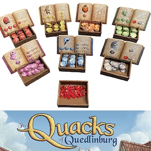 The Quacks of Quedlinburg storage boxes organizer / insert - 8 tokens containers