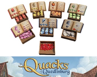 The Quacks of Quedlinburg storage boxes organizer / insert - 8 tokens containers