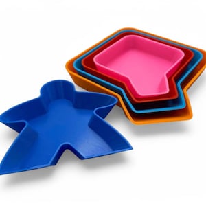 Stackable Board Game Trays – Multi-Size and Shape Storage for Tokens, Coins and Resources