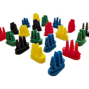 Ship Tokens for Board Game | Boat Tokens Upgrade | 3D Game Pieces | Board Game Accessories