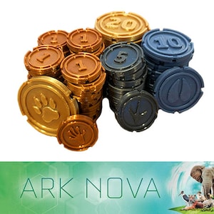 Ark Nova coins set - Ark nova money set (70 pcs)