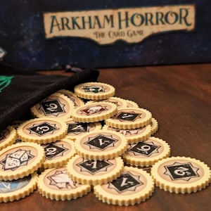 Capsules pour pièces de monnaie LCG Horreur à Arkham | Protecteurs de jetons pour l'horreur à Arkham | Accessoires de jeux de société