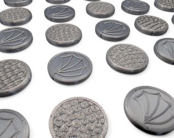 Wyrmspan Action Token Upgrade – 45 Pieces – Plastic, Not Metal – Dragon Scale Design – Board Game Accessory