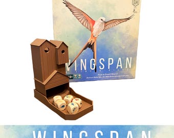 Wingspan Birdfeeder Dice Tower – 11 Color Options – Foldable, No Disassembly – Fits Original Box – Board Game Upgrade