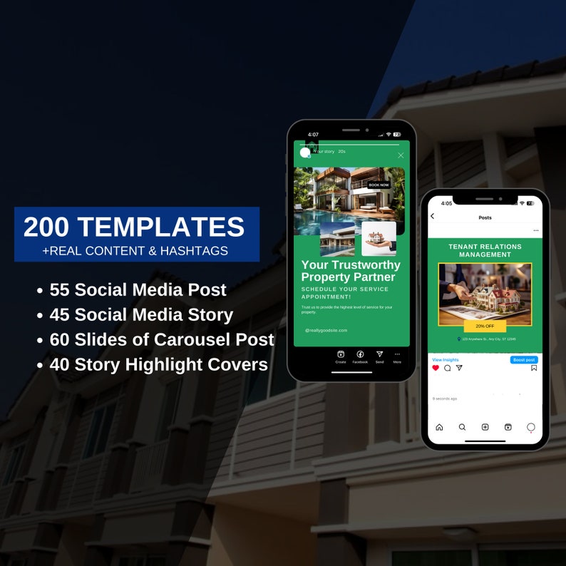 Property Management, Real Estate, Business Templates, Social Media Templates, Canva Templates, Property Marketing, Customizable Templates, Digital Marketing, Ready-to-Use Templates, Professional Templates