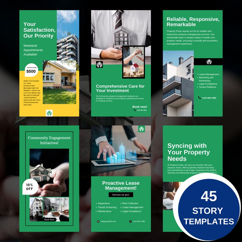 Property Management, Real Estate, Business Templates, Social Media Templates, Canva Templates, Property Marketing, Customizable Templates, Digital Marketing, Ready-to-Use Templates, Professional Templates