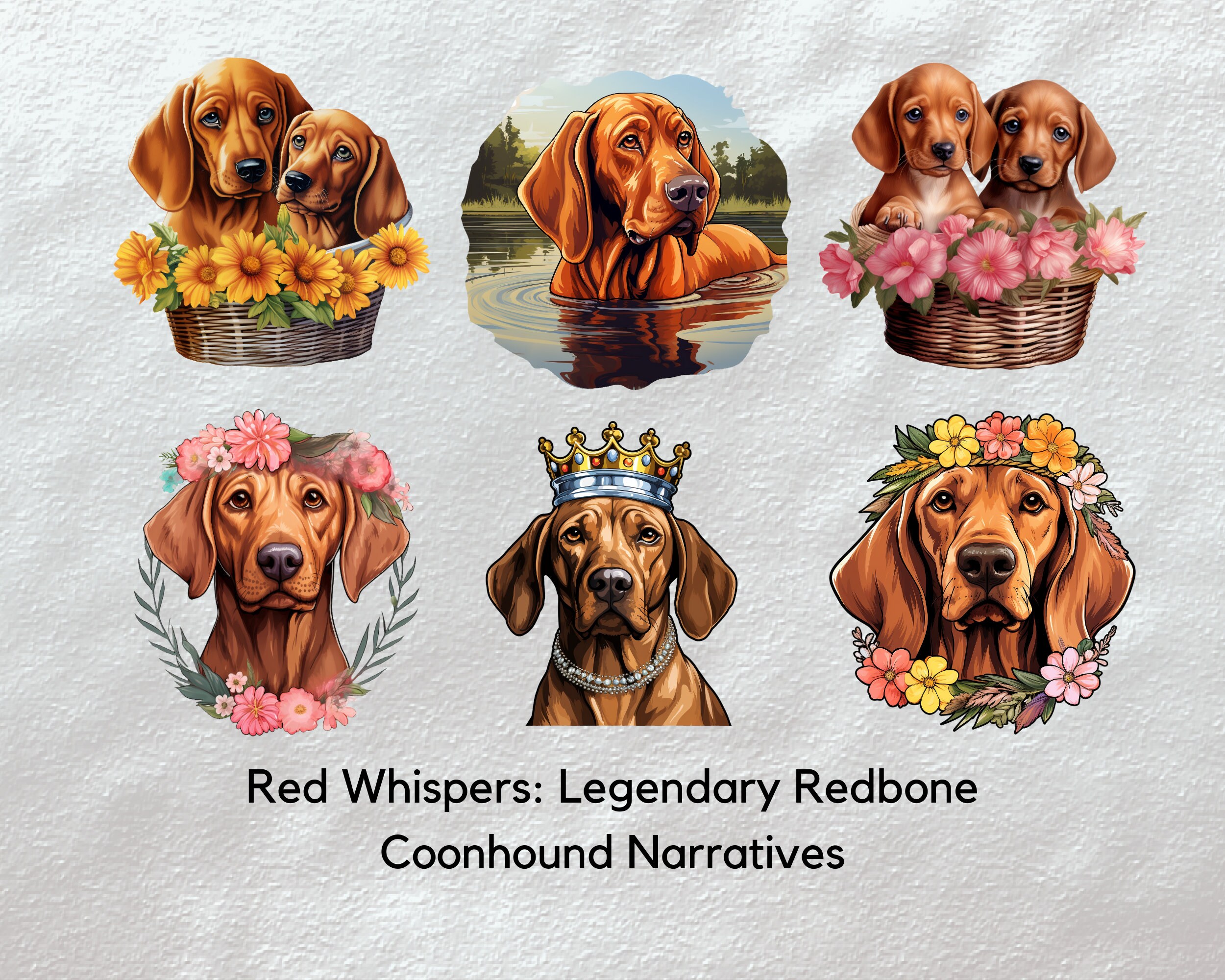 Redbone Adventures 22 Cliparts Redbone Coonhound Charming Moments ...
