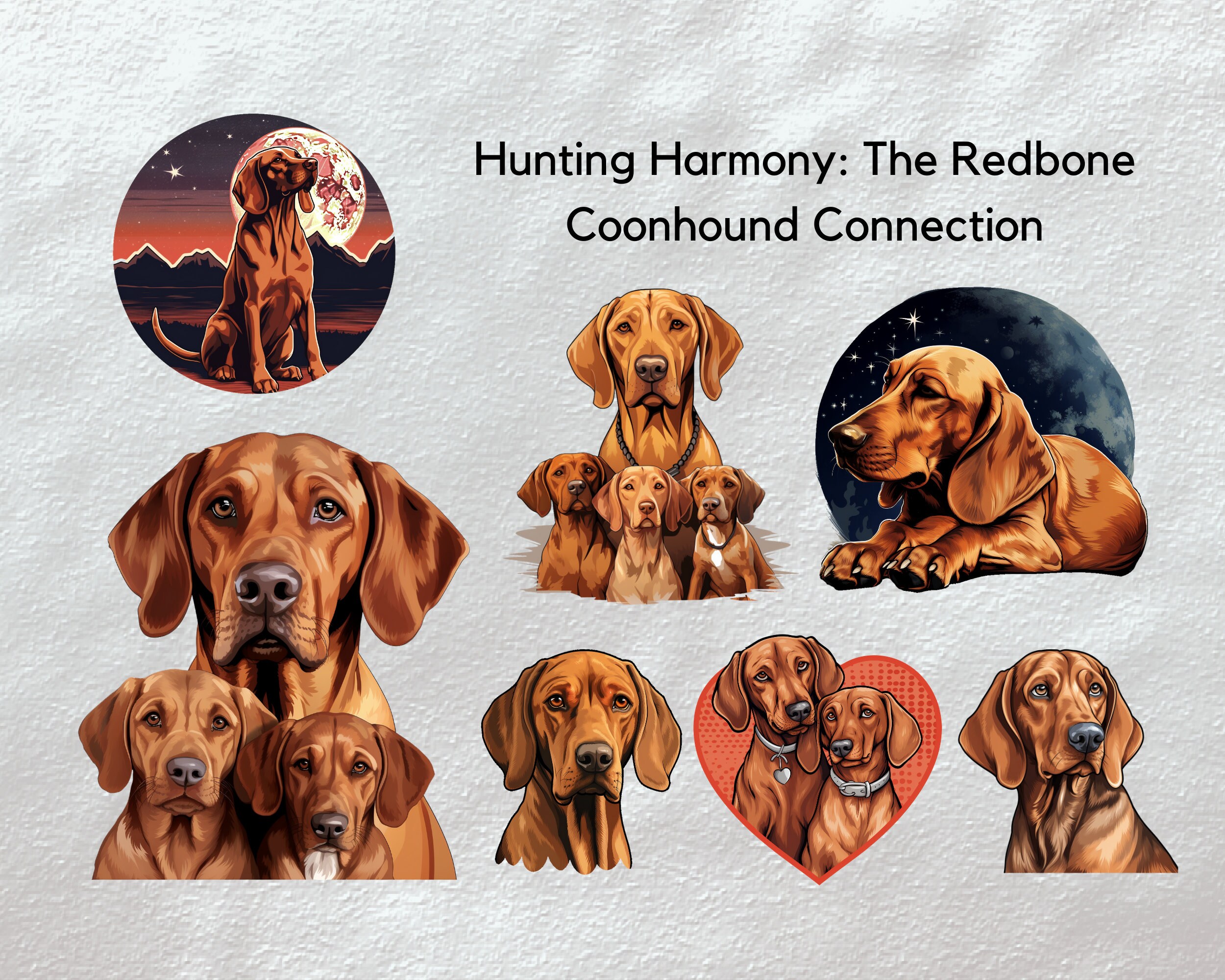Redbone Adventures 22 Cliparts Redbone Coonhound Charming Moments ...
