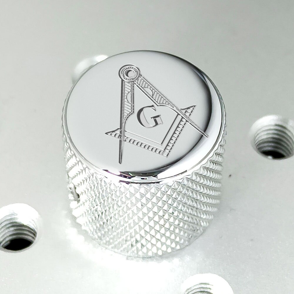 Custom Made Chrome Guitar Knob Your Logo Etsy