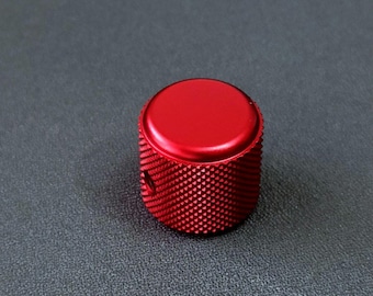 red anodized metal guitar knob for telecaster, Starcaster, stratocaster, jazz bass, by Blaudez Guitar 1/4" diameter 6.35mm To The stars TTS