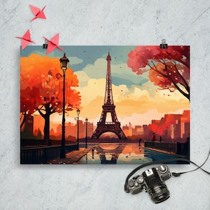Vintage Paris Wall Art | City art | Vintage Poster of Paris | Paris wall art | Unframed Print | Gift BY