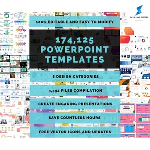 Megapaket: 174 125 PowerPoint-mallar med animerade designer