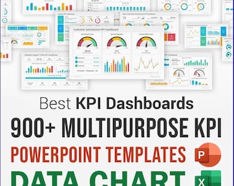 1000+ Multipurpose KPI Data Chart - Business + Animated Microsoft Power Point + Editable Excel