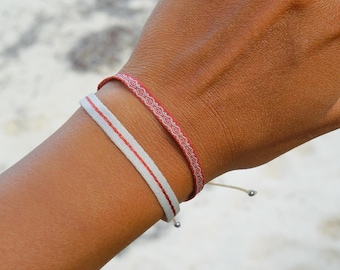Braided Bracelet, Summer Bracelet, Handmade Jewelry, Surfer Accessories, Waxed String Beach Bracelet, Best Friend Gift, OceanByTahlia