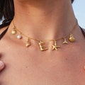 Surfer Girl Necklace, Initial Necklace, Waterproof Beach Jewelry, Women Jewels, Non-tarnish Accessory, Adjustable Length 36+5cm, Boho product logo