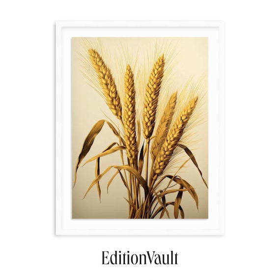 Wheat Plant Printable | Vintage Botanical | Digital Download | Wheat  Illustration | Home Decor Wall Art | Vault Edition Print - Etsy