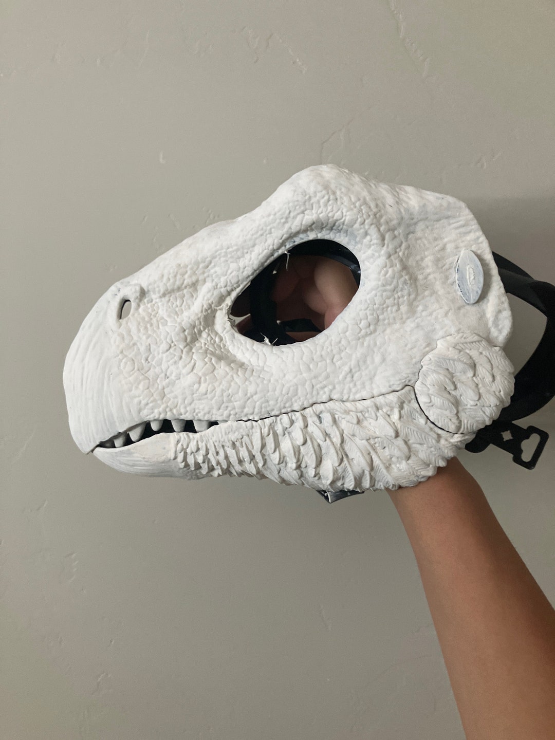 Dino Maskpaintedgreen Etsy