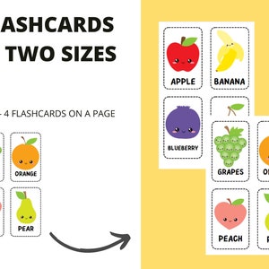 Printable 12 Fruit Flashcards FREE Coloring Pages ESL Flashcards for ...