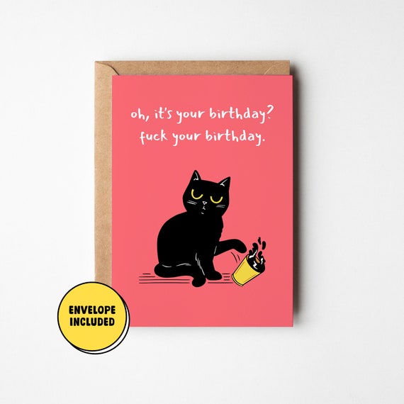 Funny Birthday Cards | Even C*nts Get A Card | For Him Her Banter Dark Humour Sweary Profanity Joke Mate Lads Best Friend Boyfriend | CBH675: Greeting Cards