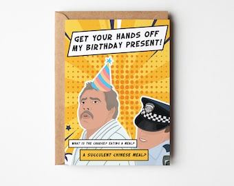 Democracy Manifest Greeting Card, Succulent Chinese Meal, Aussie Meme Birthday Card