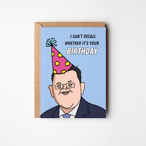 Daniel Andrews Greeting Card, I Can't Recall Whether It's Your Birthday, Funny Birthday Card, Aussie Humour Gift, A5 Celebration Card