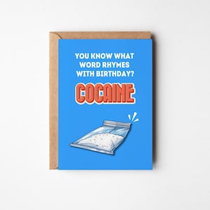 words rhyming with cigarette Rude Rhyme Card