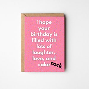 Funny Birthday Card, Rude Card for Best Friend, Inappropriate Gift for Sister, LGBT Greeting Card, Sarcastic Greeting Card,