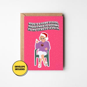 Kath and Kim Christmas Card, Funny Holidays Card, Kath Day-Night Xmas Card, A5 Card With Brown Envelope