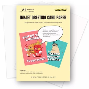 300GSM A4 Double Sided Inkjet Printing Matte Photo Paper for Professional Prints, Greeting Cards, 50 Sheets