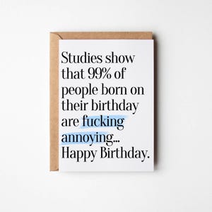 Hilarious & Inappropriate Birthday Greeting Card For Him or Her, Funny Newspaper Style Greeting Card, Any Birthday, Mum, Daughter, Nan Card