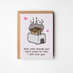 Mother's Day Funny Cooking Greeting Card, Gift For Mum, Aussie Humour Card