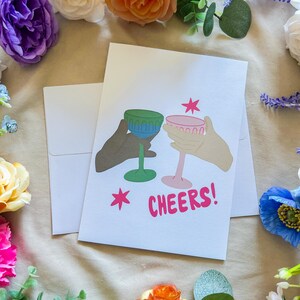 Cheers Greeting Card | Celebration Card | Illustrated Card