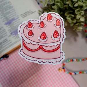 Heart Cake Sticker | Aesthetic Girly Sticker
