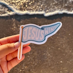 Jesus Wins Sticker | Christian stickers | Religious Sticker