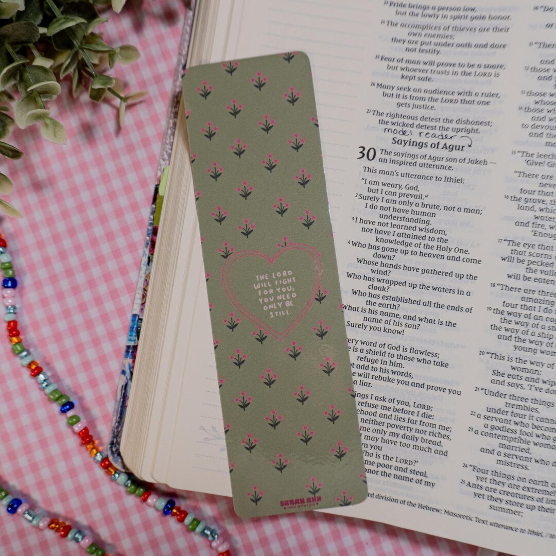 Scripture Bookmark | Floral Bible Bookmark - Etsy