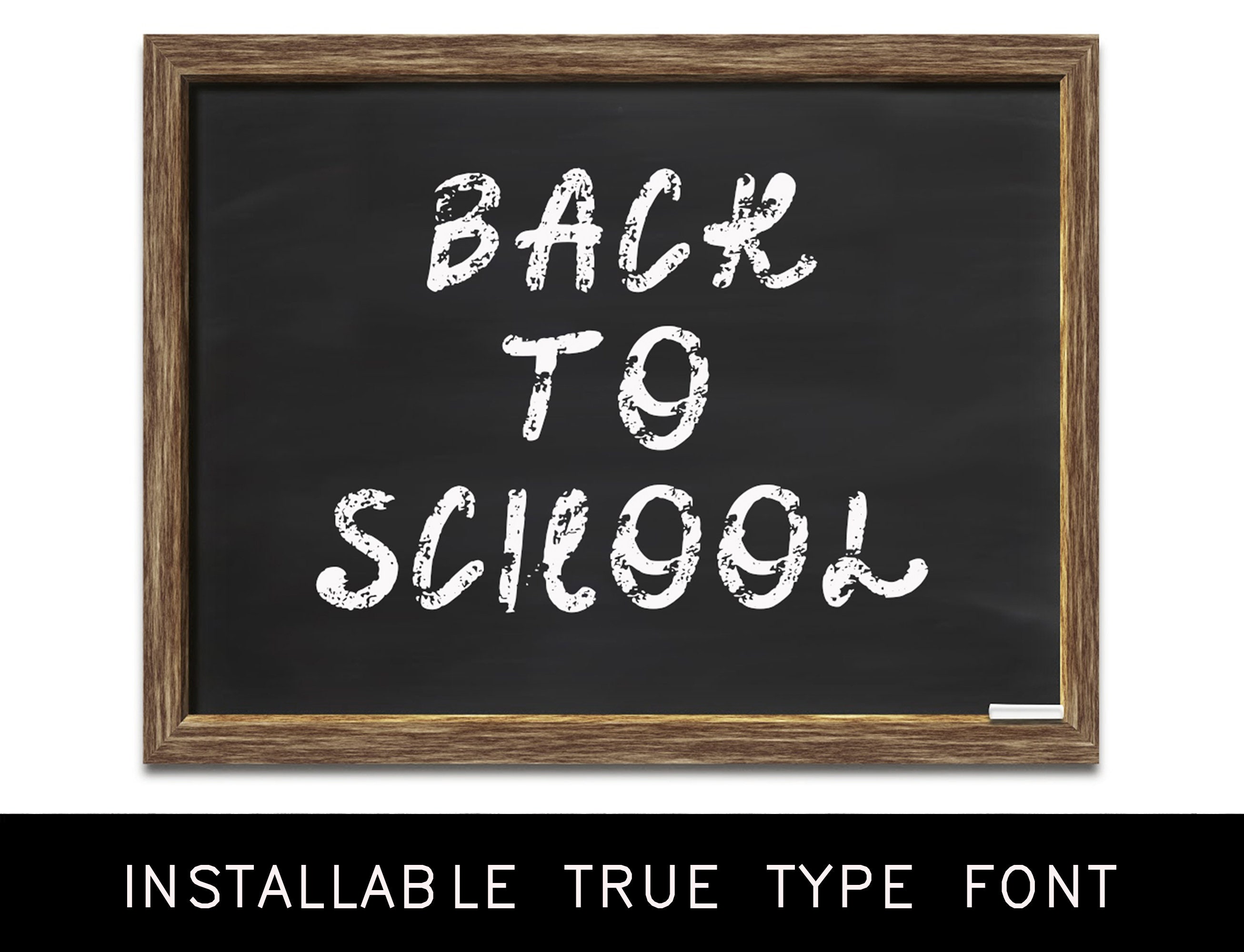 CHALKBOARD TTF, Chalk Font, Installable True Type Font, Commercial Use, Distressed Font, Grunge