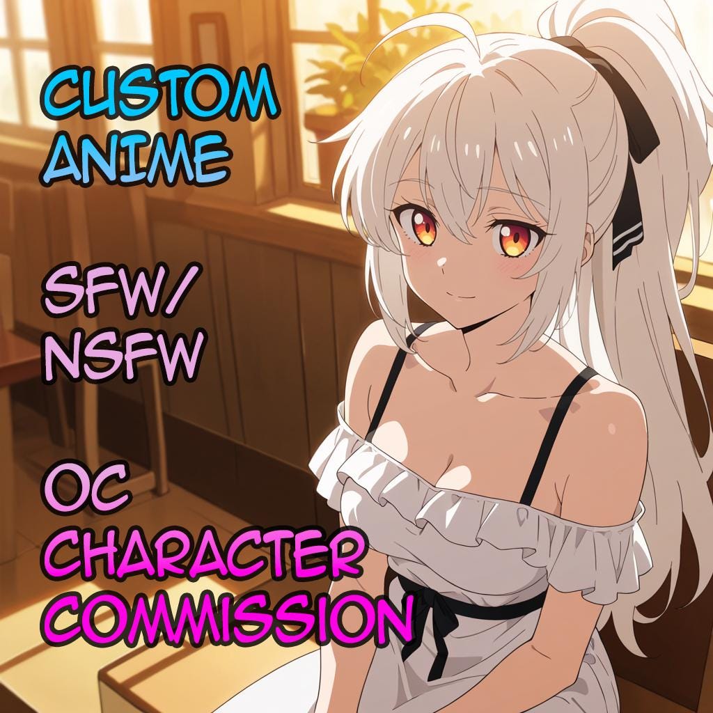Custom Anime Character Commission: Digital Art, NSFW/SFW Options, OC ...