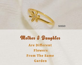 Gifts For Daughter - Flower Ring - Mother Ring - Personalized Jewelry
