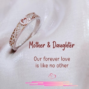 Mother & Daughter Forever Linked Together Ring -Gift For Daughter -Gift For Mom -Gift For Her -Unique gifts -wedding jewelry -Christmas gift