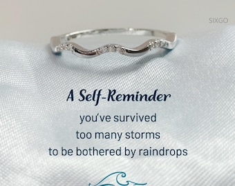 You’ve Survived Too Many Storms Minimalist Wave Ring-Christmas Gift-Gift For Her