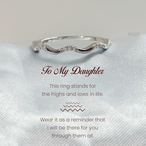 Gift To Daughter From Mom Highs And Lows Ring -Gifts For Her -Unique Jewelry -Ring For Woman -Wave Ring -Graduation Gifts -Birthday Gift